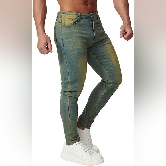 New w/ Tags Mens Jeans Skinny Unique Comfortable Denim w/ Multiple Sizes - Picture 4 of 7